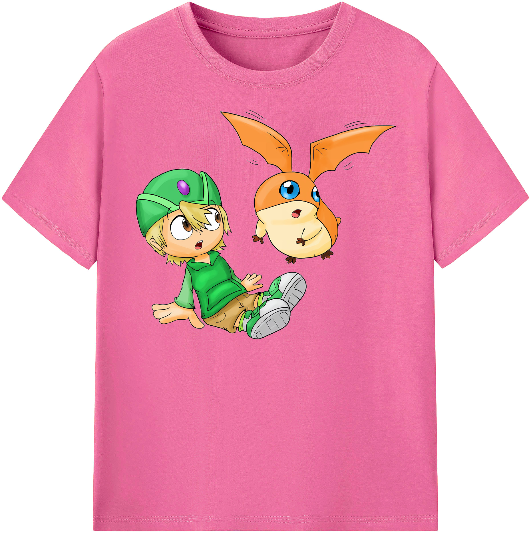 （画像用） Digimon デジタルモンスター/デジモン レディースカジュアルプリントTシャツ（綿100％）